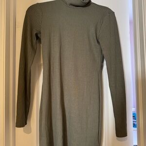 Urban Outfitters Olive Long Sleeve Dress